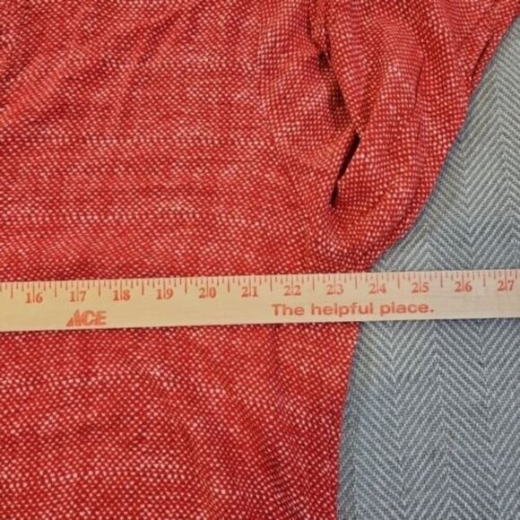 Grand & Greene Women's Top Blouse Size XL Red & White Pattern Long Sleeve - Picture 4 of 14